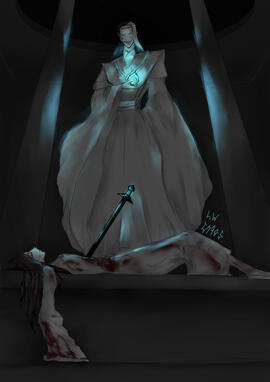 Bai Wuxiang e Xie Lian - "Cena das mil espadas" de Tian Guan Ci Fu